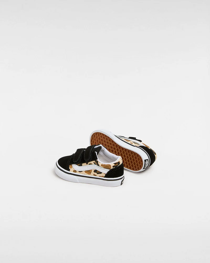VANS Kleinkinder Old Skool V Leopard Glitter Turnschuhe - Schwarz / Braun