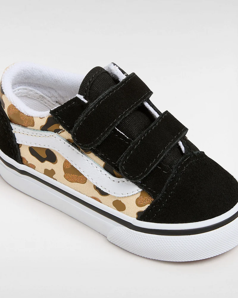 VANS Kleinkinder Old Skool V Leopard Glitter Turnschuhe - Schwarz / Braun