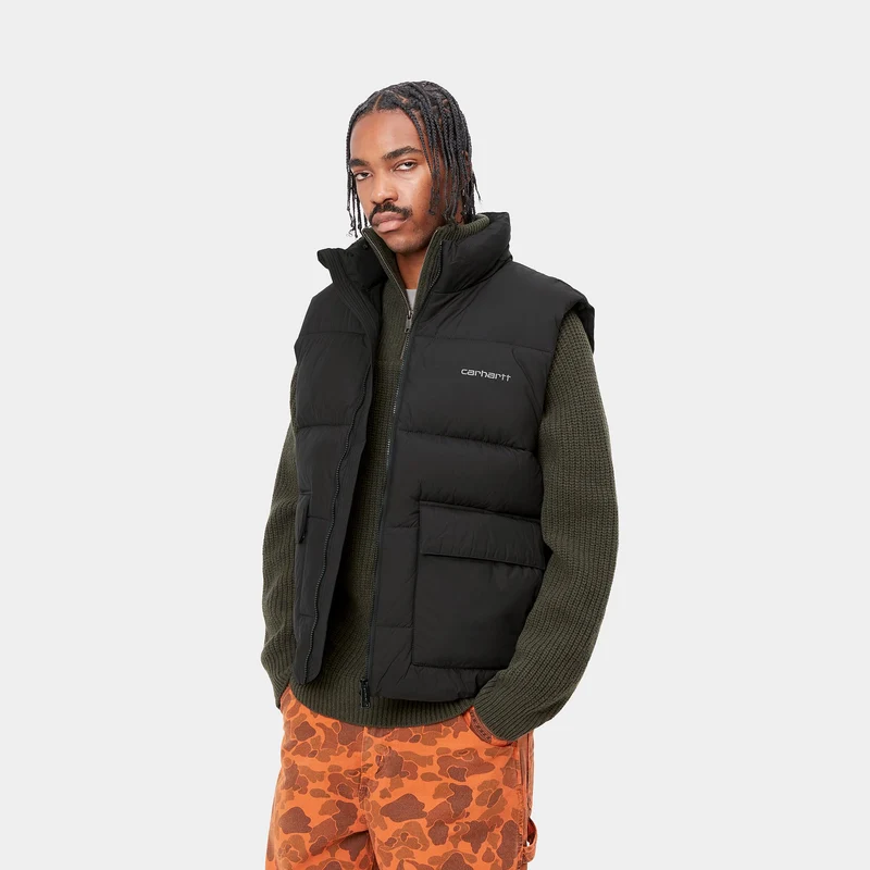 Carhartt WIP Herren Springfield Weste - Schwarz / Misty Grey