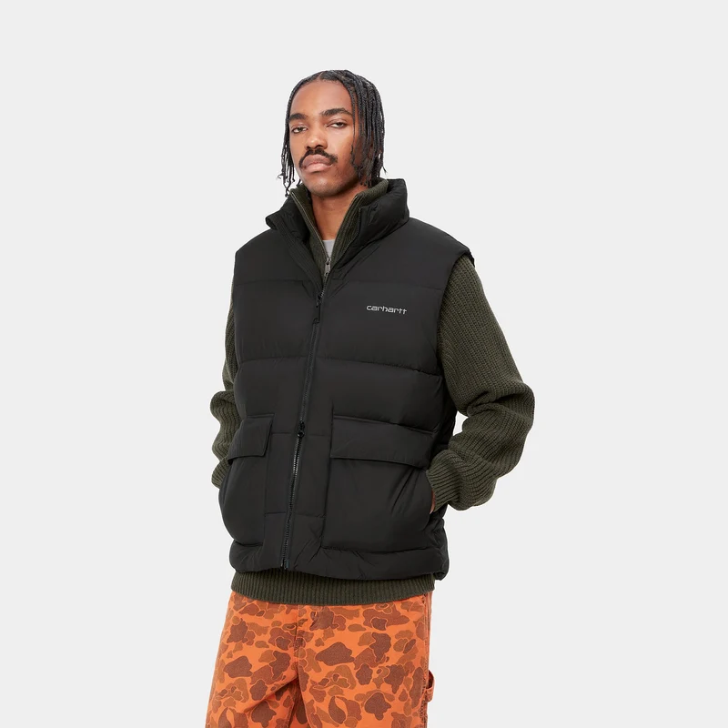 Carhartt WIP Herren Springfield Weste - Schwarz / Misty Grey