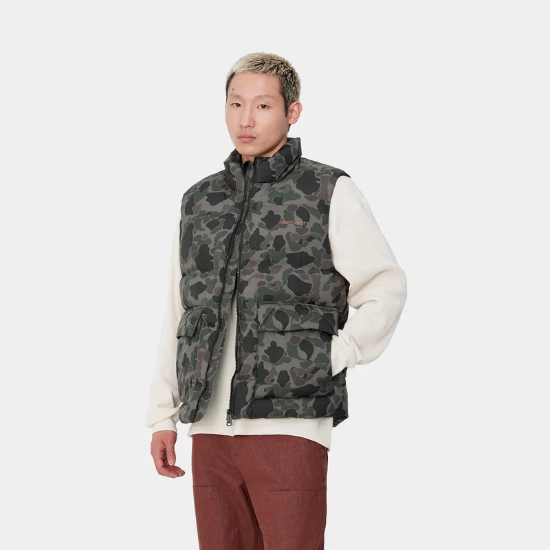 Carhartt WIP Springfield Weste für Herren - Duck Camo Grey