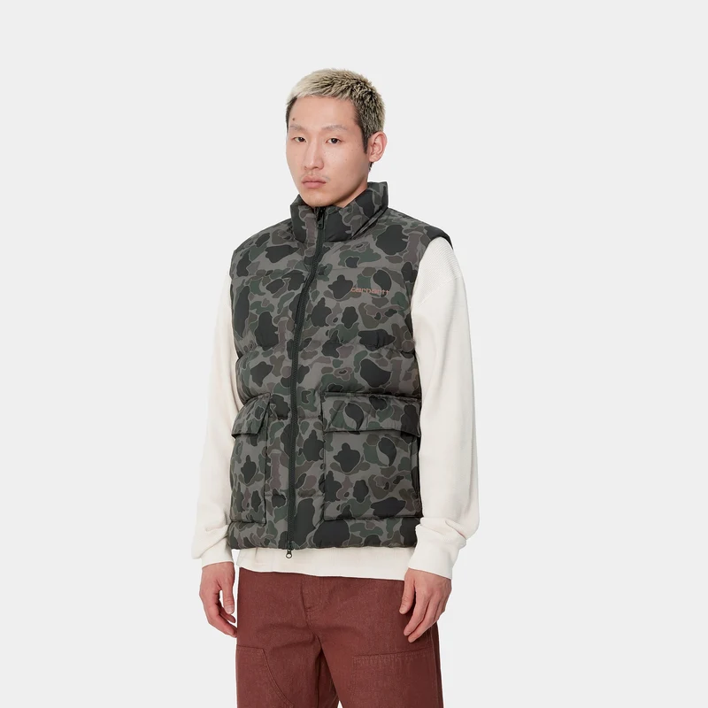 Carhartt WIP Springfield Weste für Herren - Duck Camo Grey