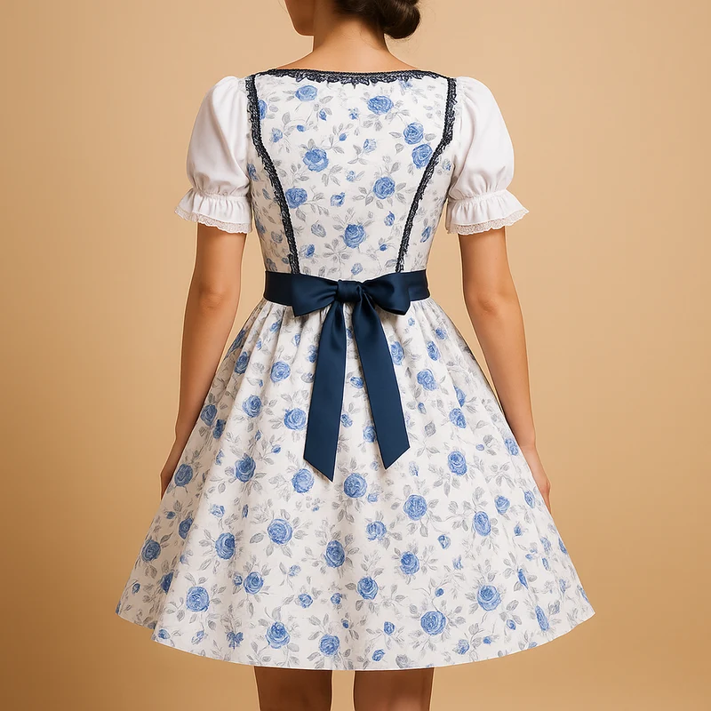 Petra | Edles Spitzen-Dirndl Kleid Mit Schürze Für Das Oktoberfest