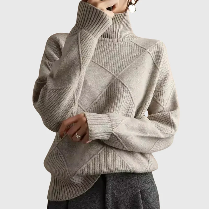 Hannah | Moderner Und Eleganter Rollkragenpullover Für Damen