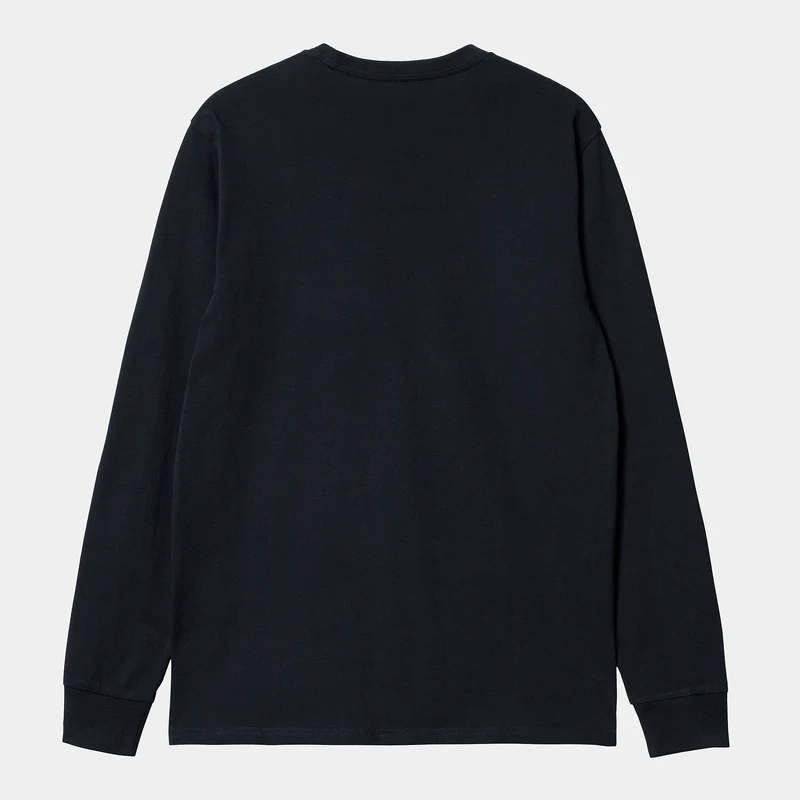 Carhartt WIP Herren-T-Shirt mit langen Ärmeln und Taschen – Dunkelblau