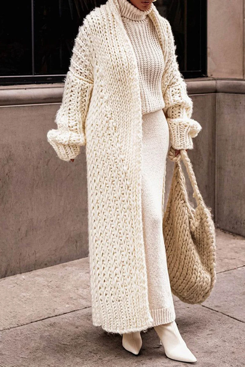 Johanna | Lange Grobstrick-Strickjacke Für Damen