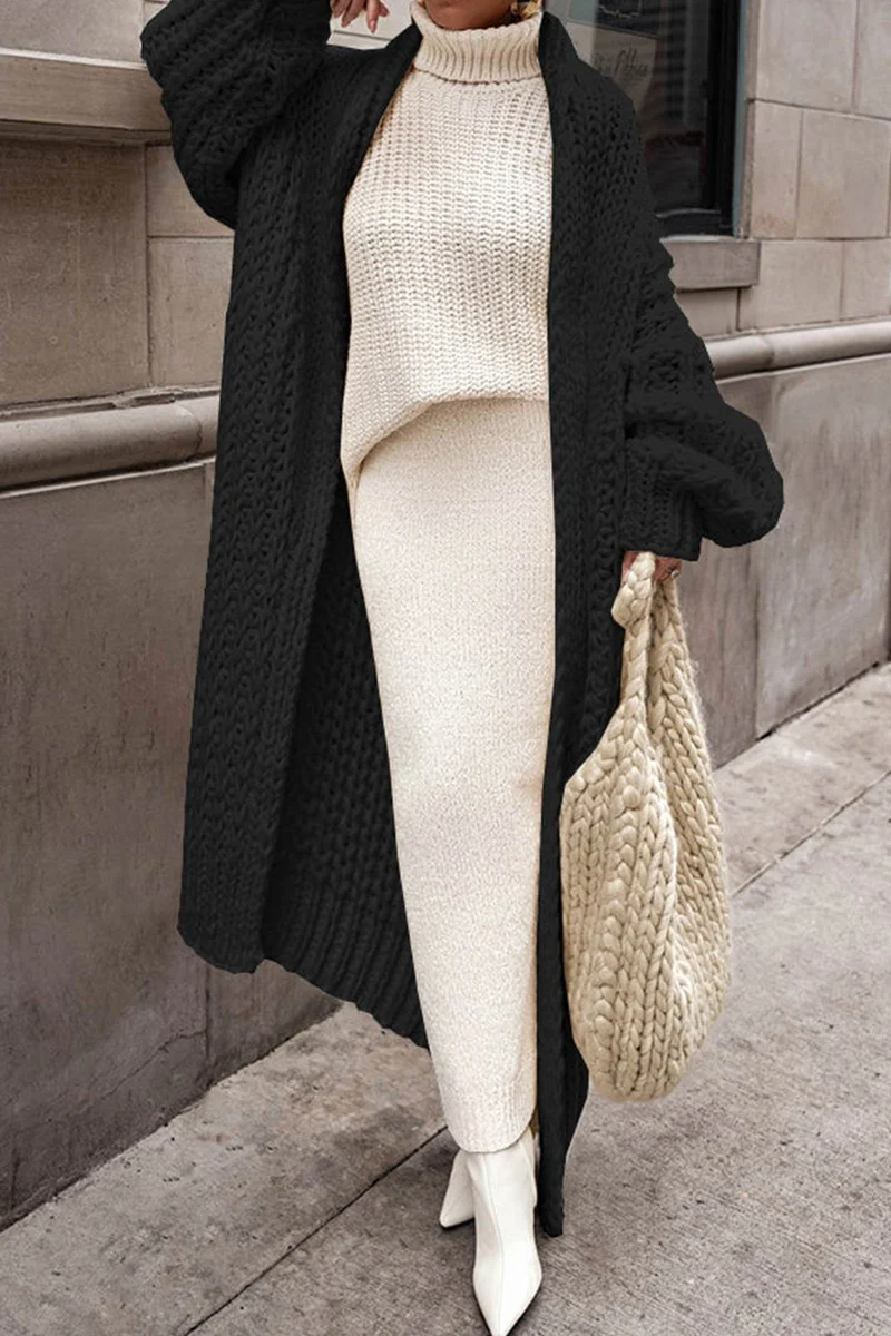 Johanna | Lange Grobstrick-Strickjacke Für Damen