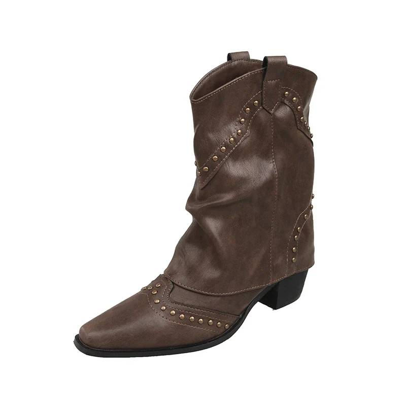 Valentina | Markante Western-Stiefel Mit Nieten Für Damen