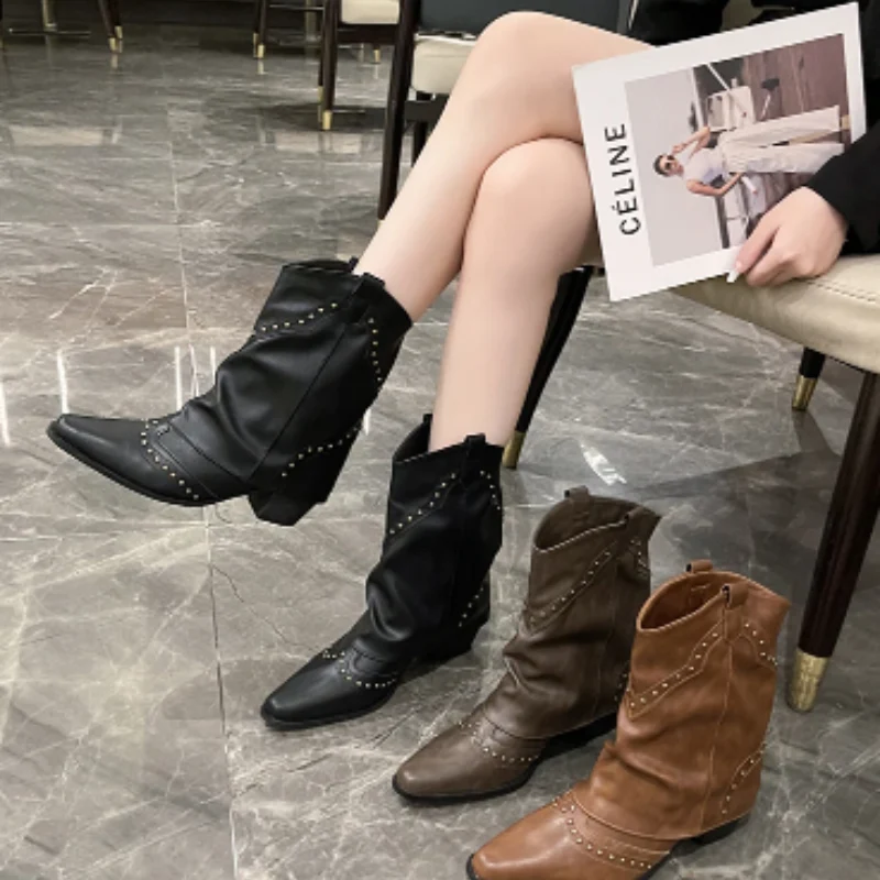 Valentina | Markante Western-Stiefel Mit Nieten Für Damen