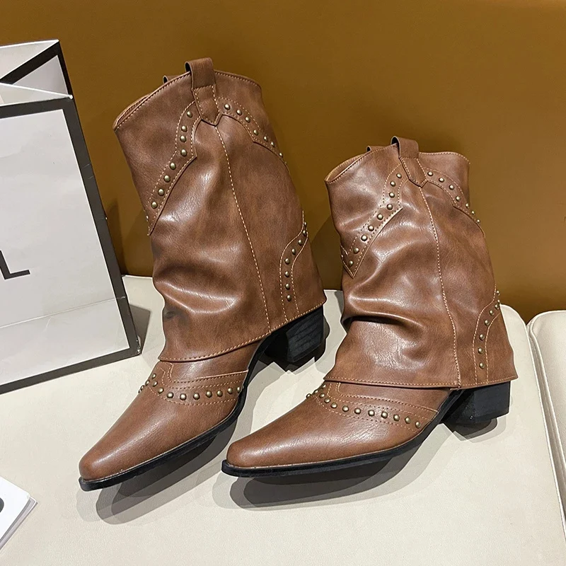 Valentina | Markante Western-Stiefel Mit Nieten Für Damen