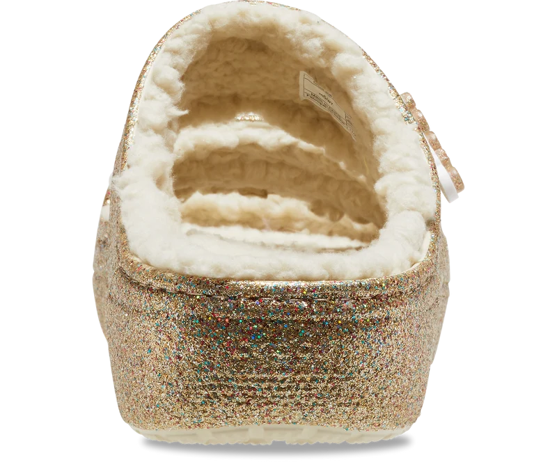Crocs Unisex Classic Cozzzy Glitter Sandale – Multi / Gold