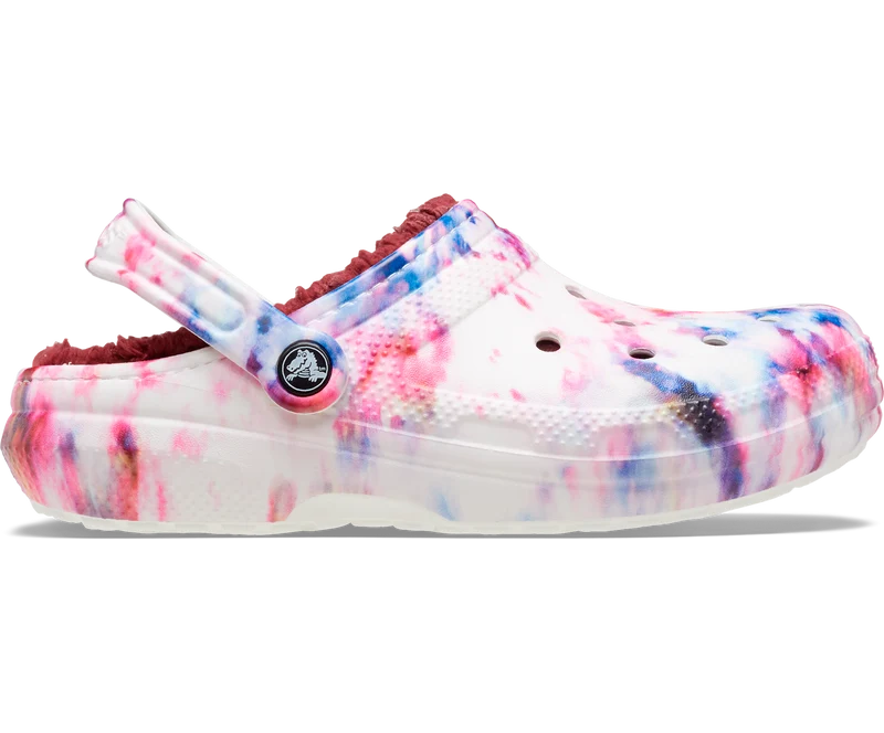 Crocs Unisex Classic Lined Tie Dye Clog – Granat / Multi