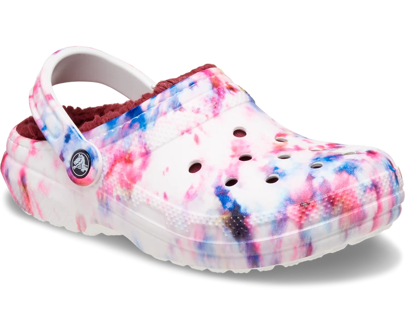 Crocs Unisex Classic Lined Tie Dye Clog – Granat / Multi