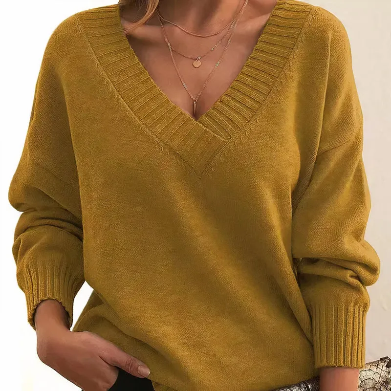 Isabella | Kaschmir-Strickpullover Mit V-Ausschnitt Für Damen