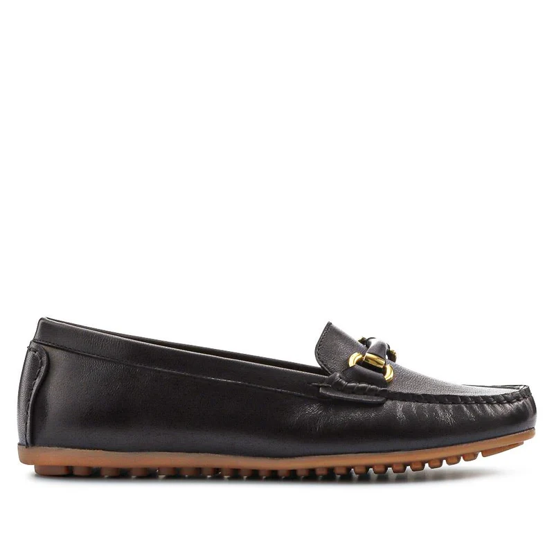 Athikia Leather Slip-On Shoes - ATHIKIA / 327 109 - Black