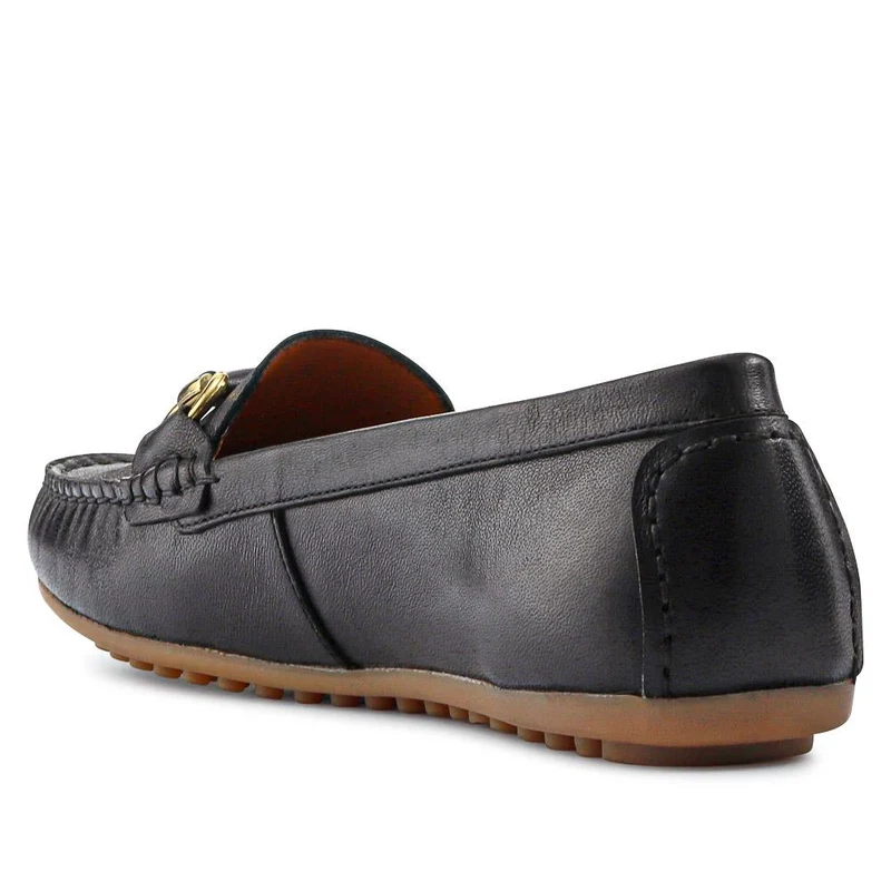 Athikia Leather Slip-On Shoes - ATHIKIA / 327 109 - Black