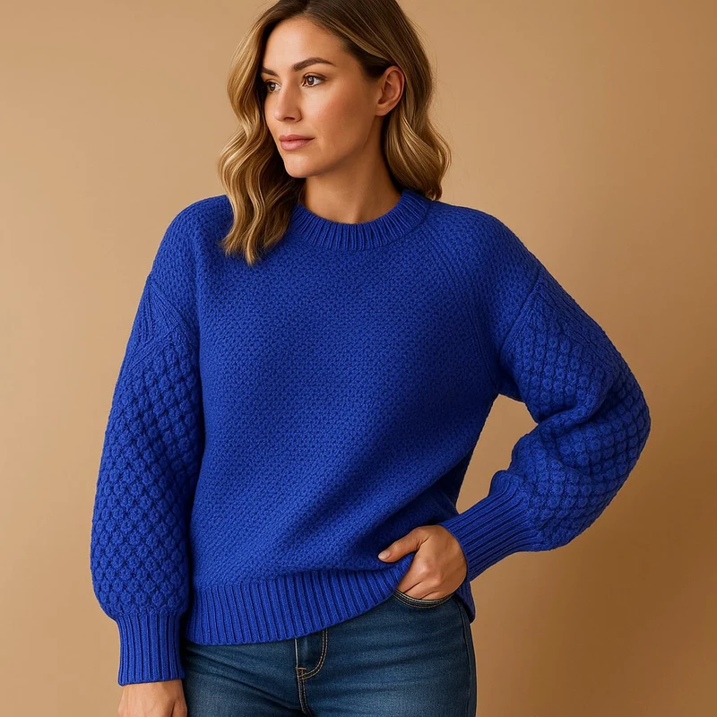 Freya | Eleganter Zopfmuster-Strickpullover Mit Lockerer Passform