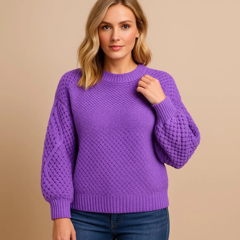 Freya | Eleganter Zopfmuster-Strickpullover Mit Lockerer Passform