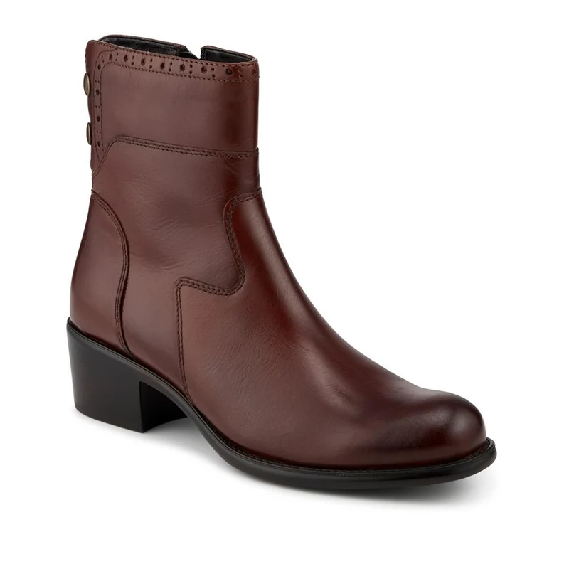 Laurelle Leather Zip Fasten Ankle Boots - LAURELLE / 328 214
