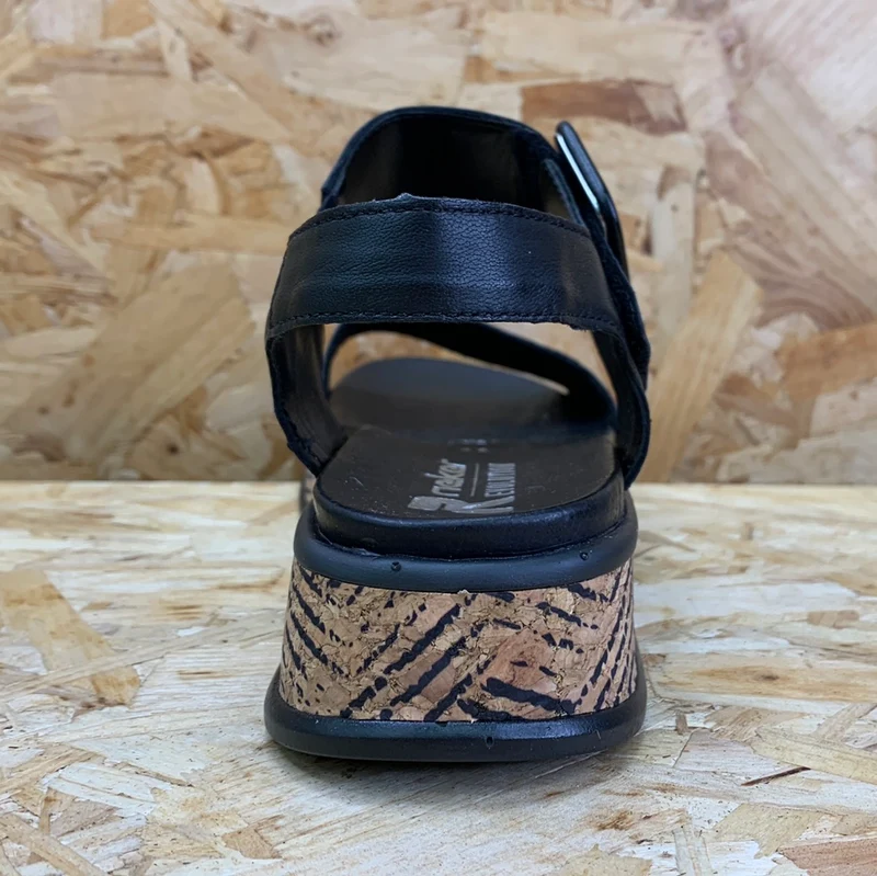 Rieker Damen Revolution Fashion Sandale – Schwarz