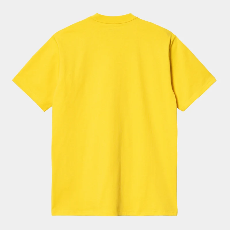 Carhartt WIP Kurzärmliges Herren-T-Shirt mit University-Schriftzug – Buttercup