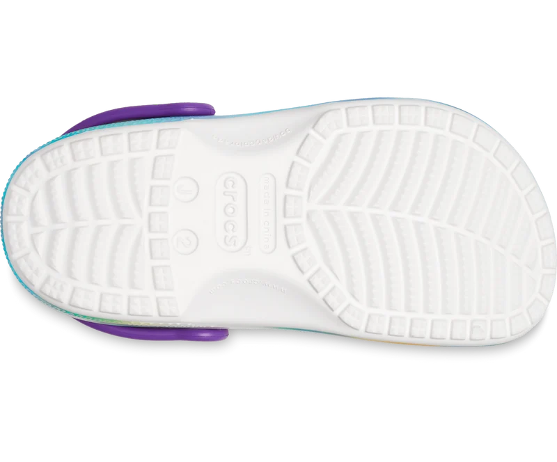 Crocs Klassischer Solarized-Clog für Kinder – Weiß