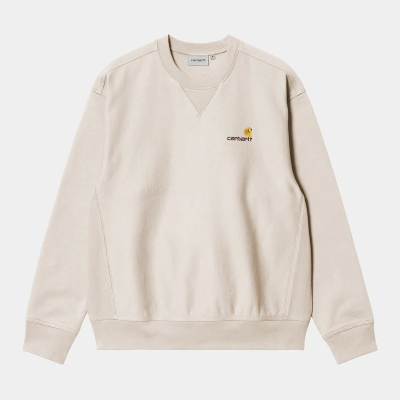 Carhartt WIP Herren American Script Sweatshirt - Moonbeam