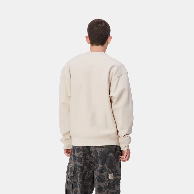 Carhartt WIP Herren American Script Sweatshirt - Moonbeam