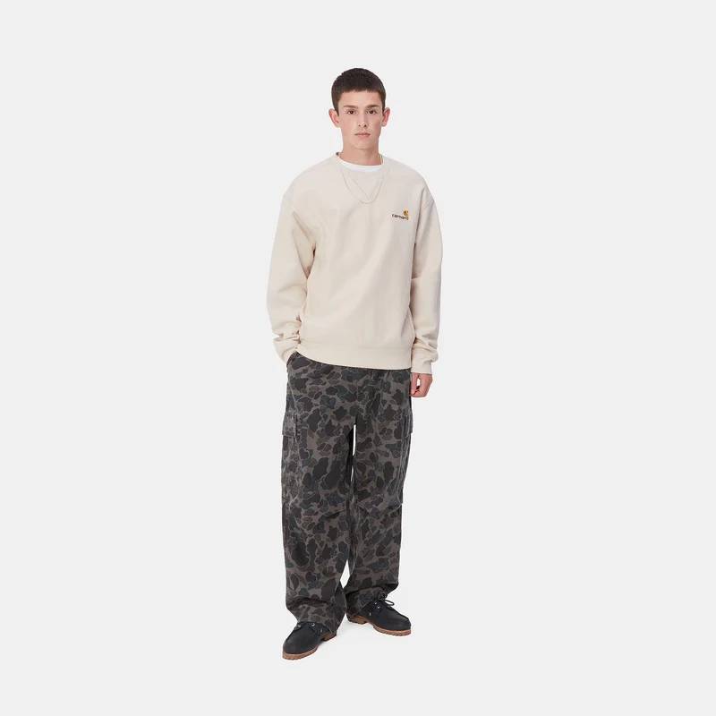 Carhartt WIP Herren American Script Sweatshirt - Moonbeam