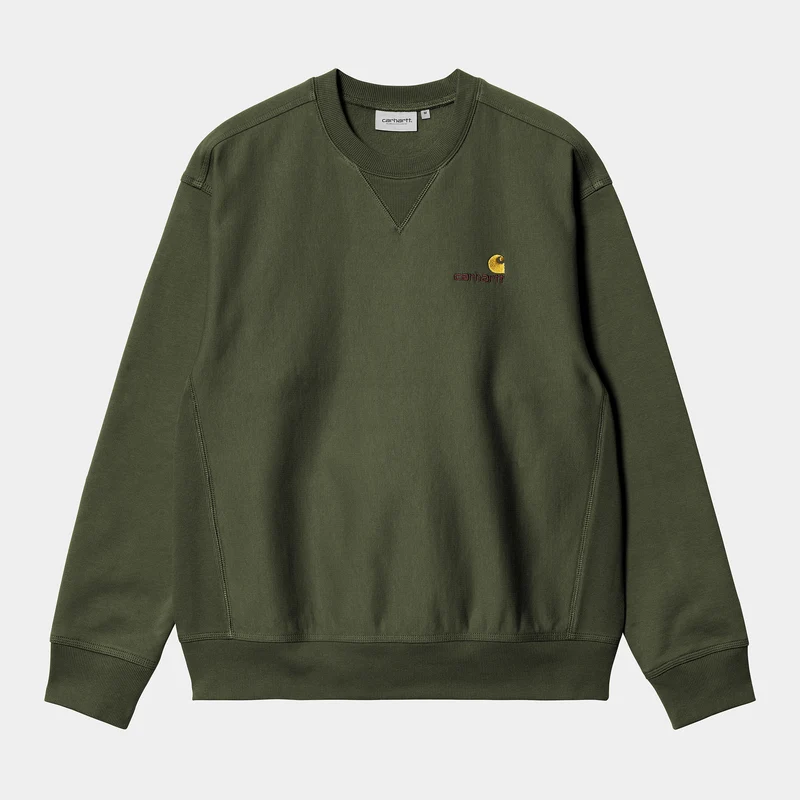 Carhartt WIP Herren American Script Sweatshirt - Estragon