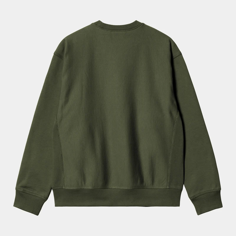 Carhartt WIP Herren American Script Sweatshirt - Estragon