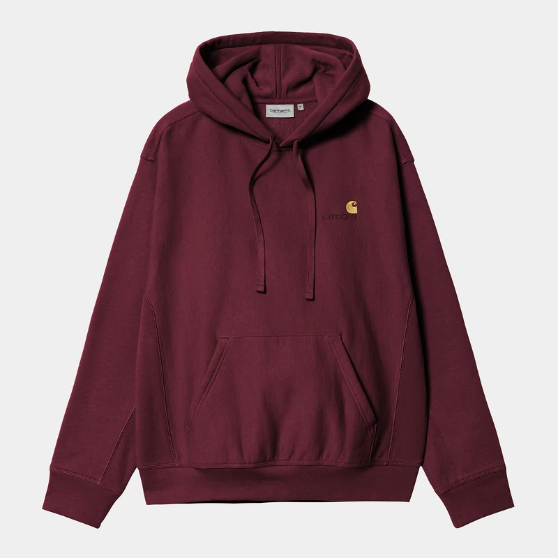 Carhartt WIP Herren American Script Hoodie - Malbec