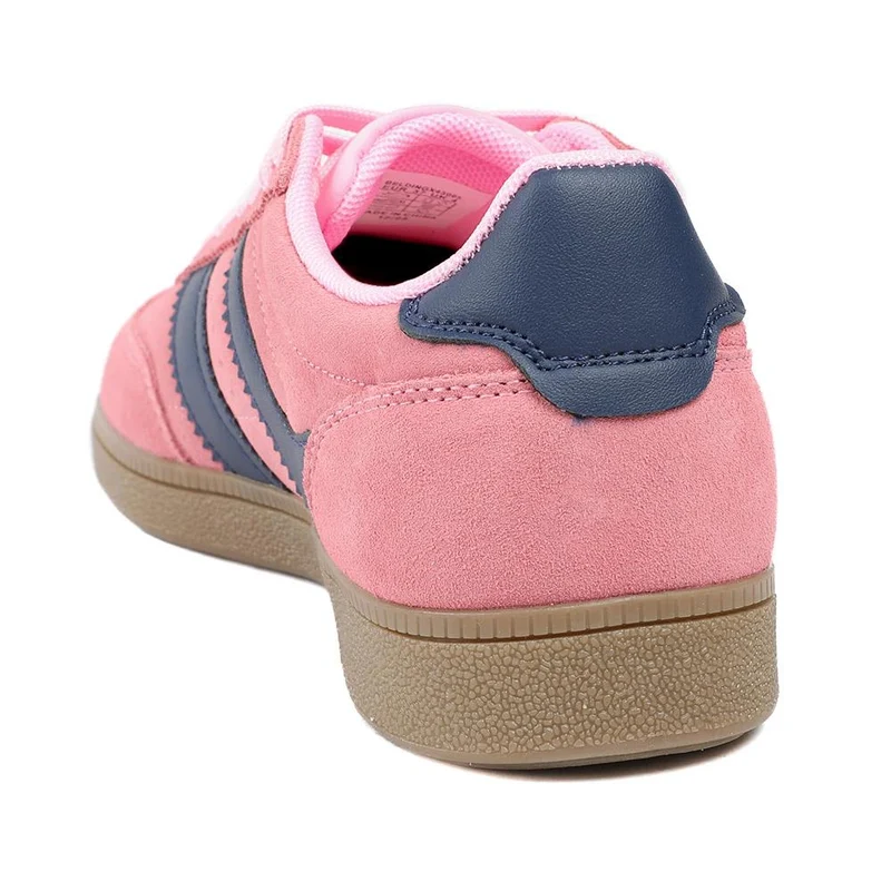 Bellissimo Leather Striped Lace Up Trainers - BELDINGX43005 / 329 348 - Pink