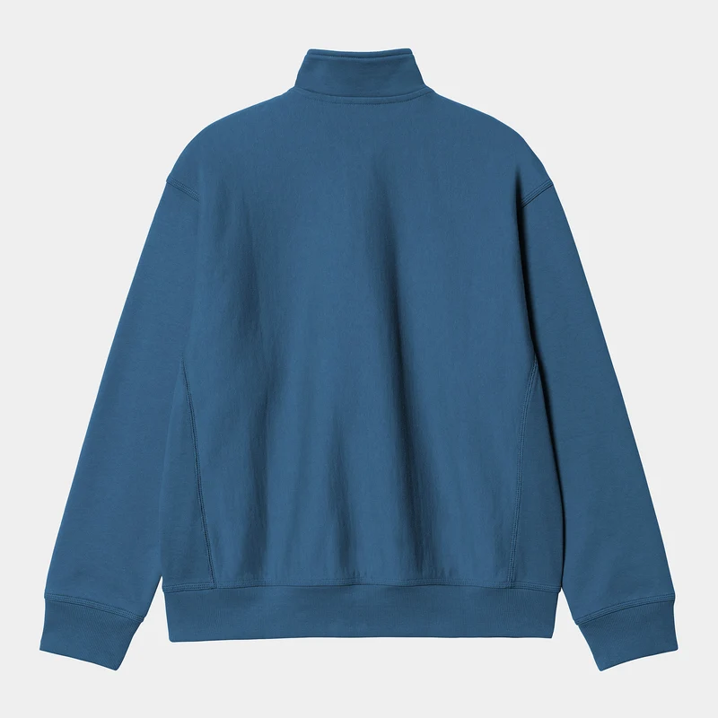 Carhartt WIP Herren Halb-Zip-Reißverschluss American Script Sweatshirt - Sodalite