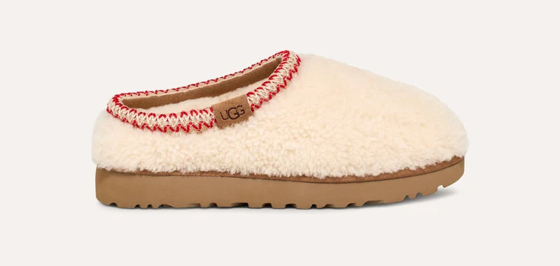 UGG Tasman Maxi Curly Slipper für Damen - Natur