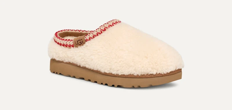 UGG Tasman Maxi Curly Slipper für Damen - Natur