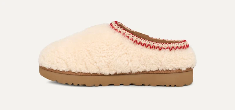 UGG Tasman Maxi Curly Slipper für Damen - Natur