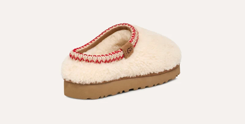 UGG Tasman Maxi Curly Slipper für Damen - Natur