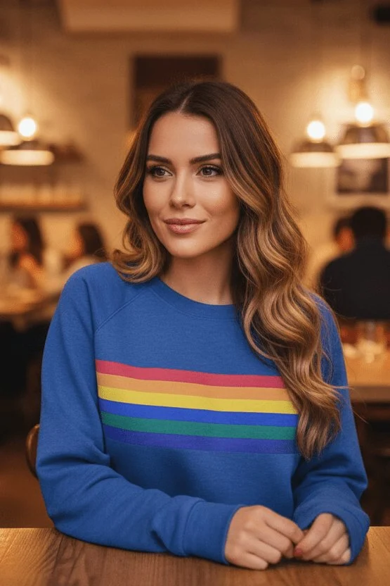Maya | Farbenfroher Retro-Streifen Sweatshirt Mit Bequemer Passform