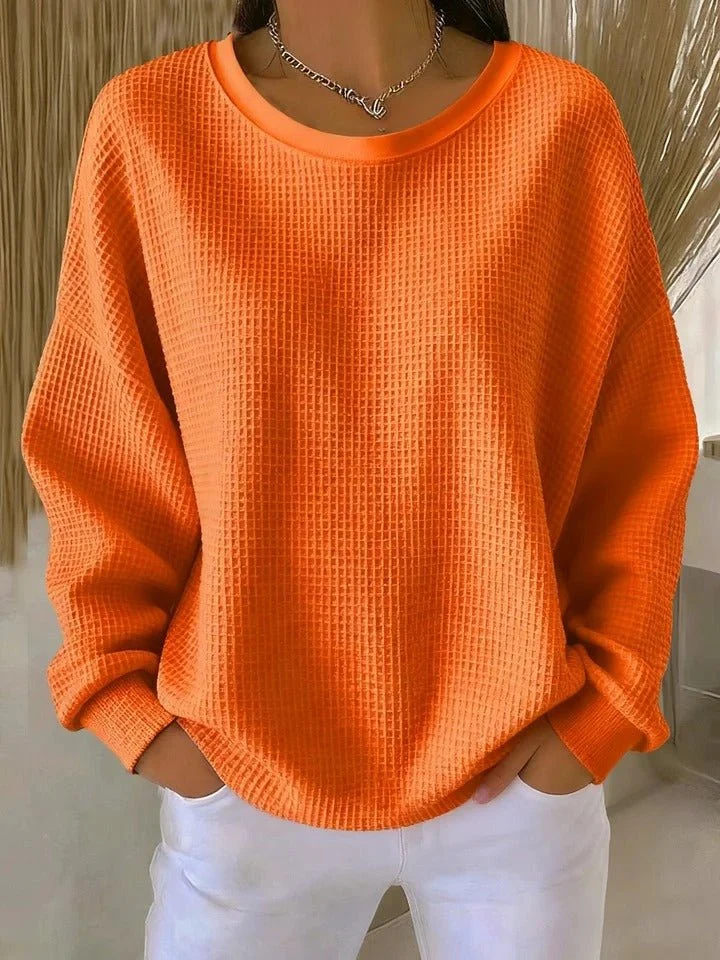 Chloe | Eleganter Waffelstrickpullover Mit Entspannter Passform