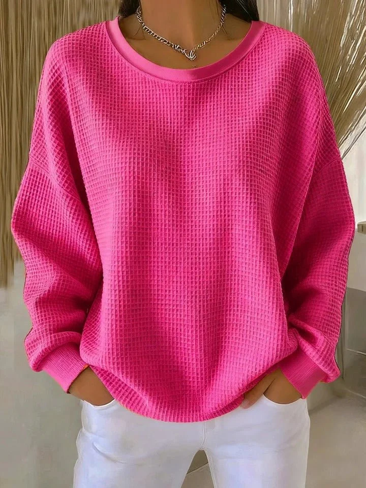 Chloe | Eleganter Waffelstrickpullover Mit Entspannter Passform