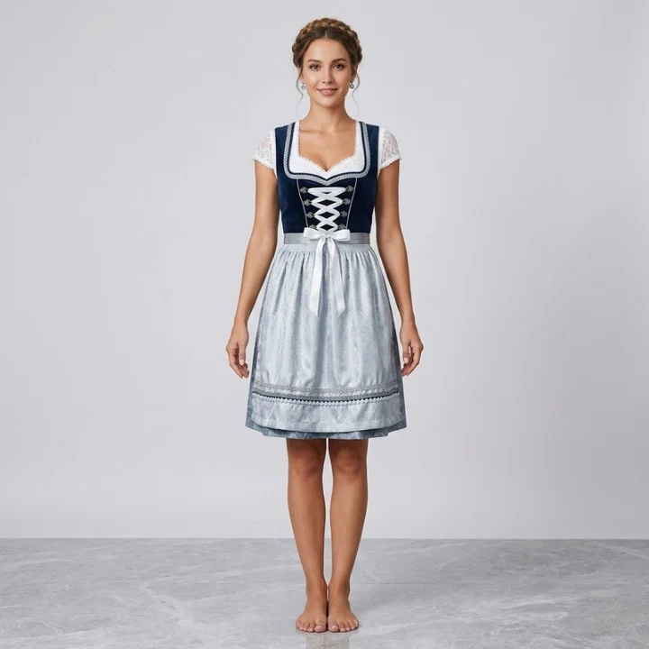 Kristin | Oktoberfest Dirndl Kleid Mit Romantischen Rüschendetails