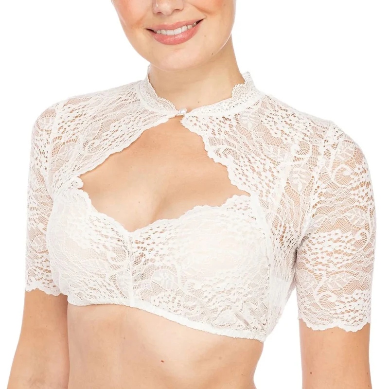 Julia | Oktoberfest Dirndlbluse Mit Eleganten Spitzendetails