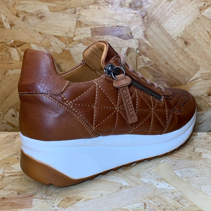 Carmela Mode-Sneaker aus Leder für Damen – Kamel