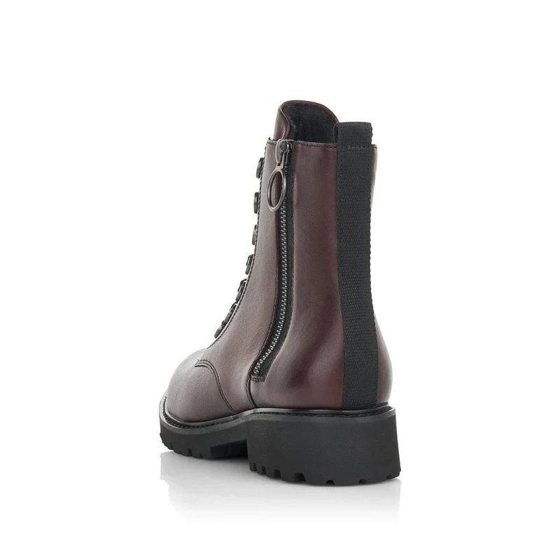 Remonte Damen-Stiefelette aus Leder mit Fleecefutter - Rot