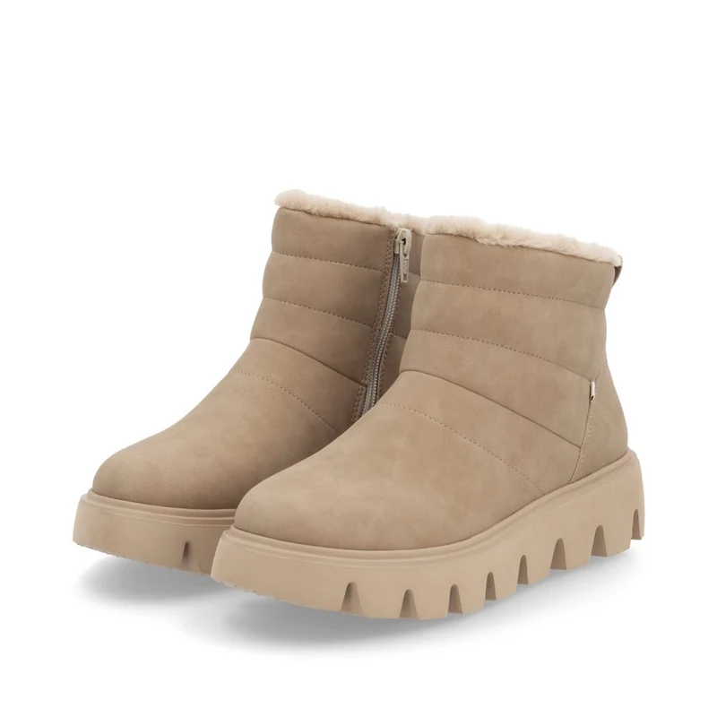 Rieker Damen Stiefelette Evolution mit Fleecefutter - Beige