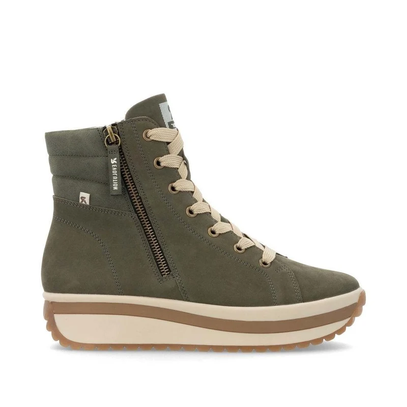 Rieker Damen Revolution Leather Sport Lederstiefelette - Grün