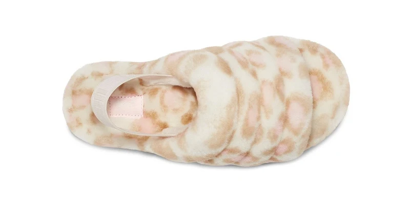 UGG Damen Fluff Yeah Slide Panther Print - Weiß
