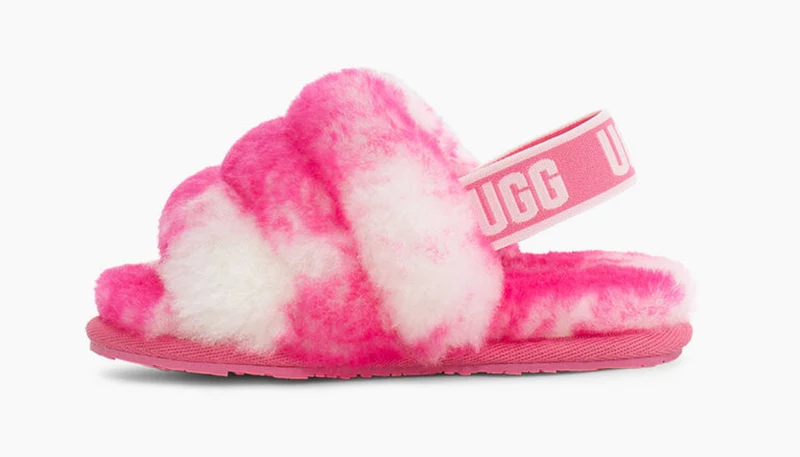 UGG Fluff Yeah Murmelrutsche für Kleinkinder - Rosa Rose / Muschelrosa