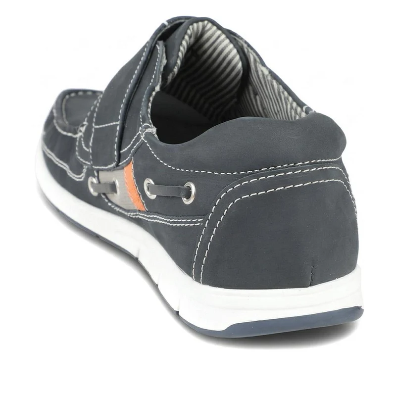 Leather Adjustable Fastening Shoes - SHAFI43003 / 329 452 - Navy